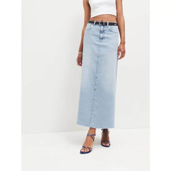 REFORMATION Jeans Kass Maxi Denim Skirt Bowen sz 27 Women's - Picture 5 of 12
